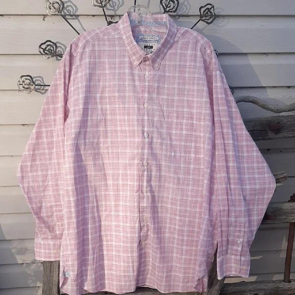 LNWOT Joseph ABOUND MAUVE/PINK Plaid Button Down Shirt NON-IRON*CLASSIC FIT* XLT - Picture 1 of 6